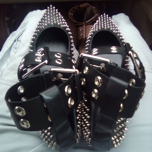 Michael Kors Black Spiked Women's Shoes - Picture 5 of 5